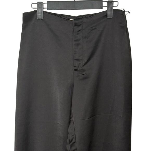 NWT Jason Wu Satin Wide Leg Pant in Black Size 4 - Picture 12 of 13